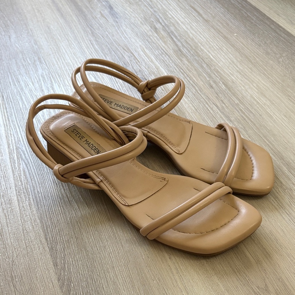 Steve Madden Beige Strappy Sandals